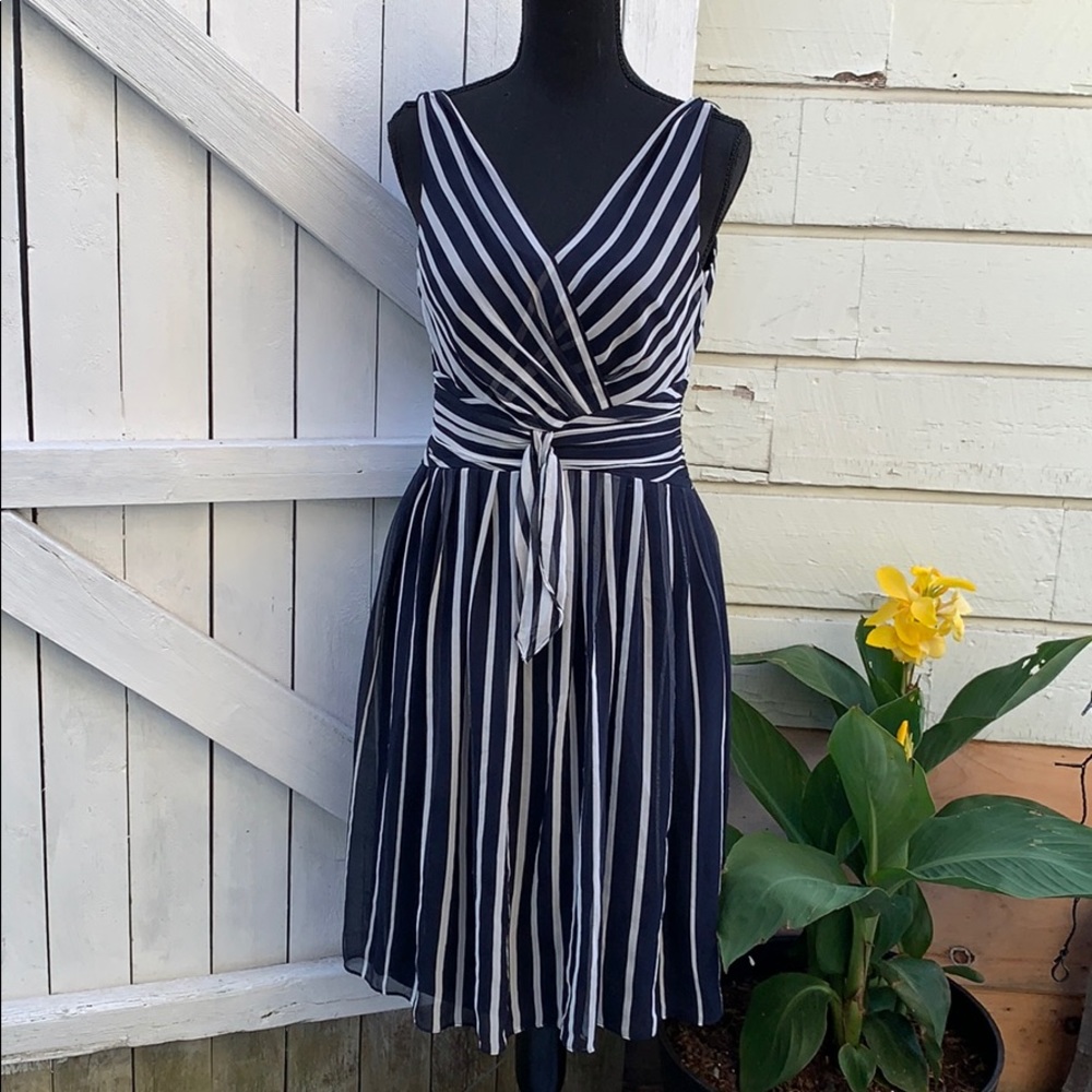 Ann Taylor silk faux wrap dress